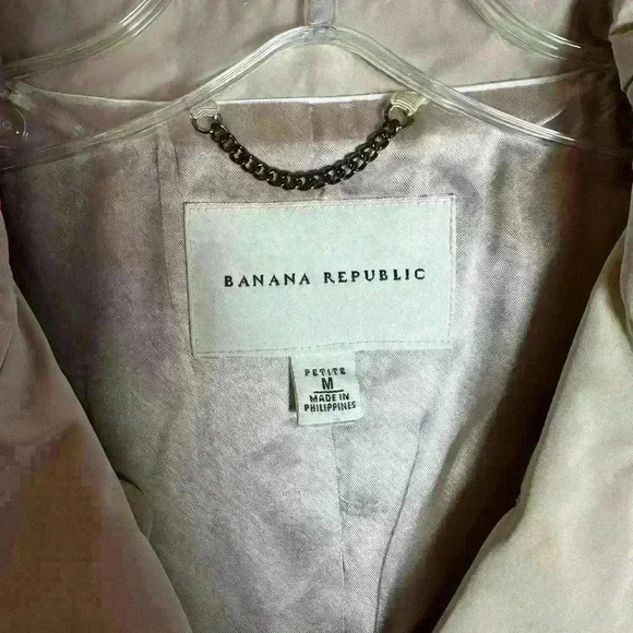 Banana Republic women’s jacket, button up with tie, size M petite - Picture 4 of 7